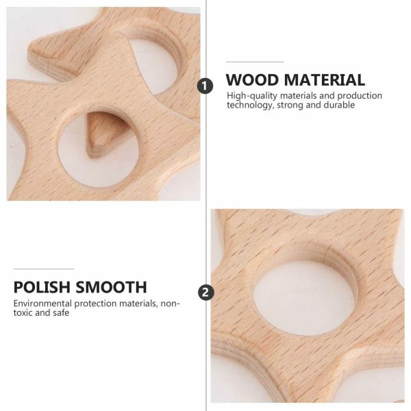 Grest Organic Non Toxic Wooden Teethers For Babies ( Star ) JioMart
