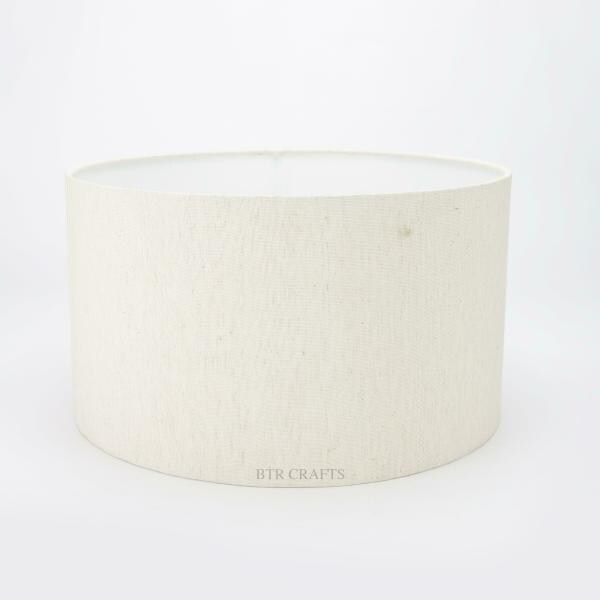 Btr Crafts Cream Cotton Texture Drum Hanging Lamp Shades (14 Inch) JioMart