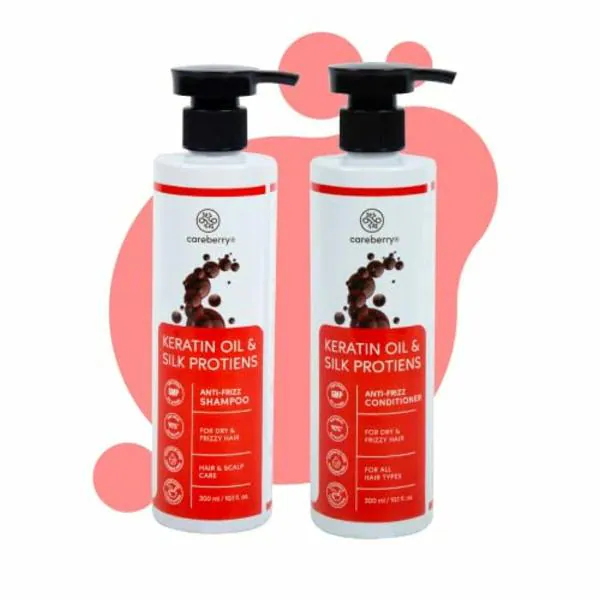 Careberry Keratin Oil and Silk Protein Shampoo and Conditioner for Hair  Strengthening (Pack of 2) - JioMart