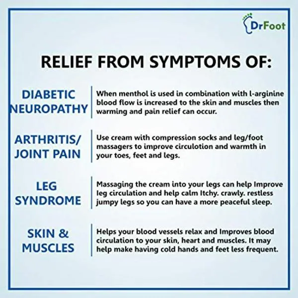 Dr Foot, Diabetic Neuropathy Foot Cream With LArginine For Hydrating