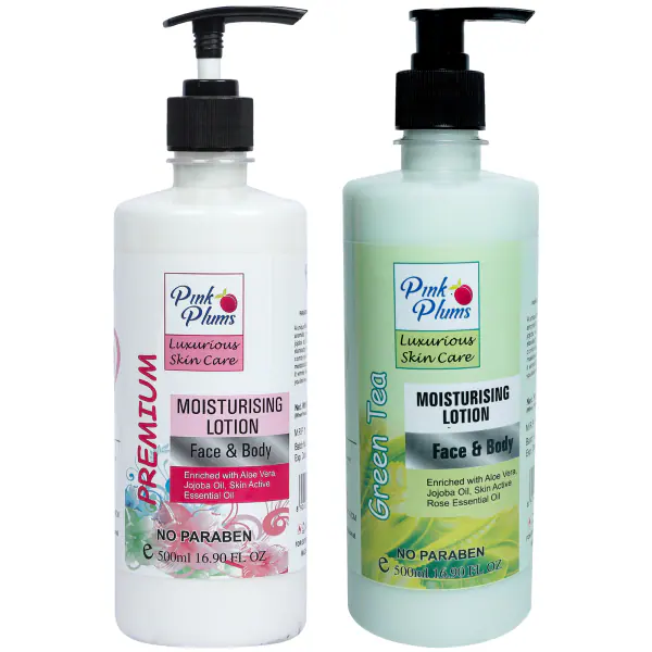 Pink Plums 1000 ML Body LotionPremium + Green Tea Deep Nourish Silky