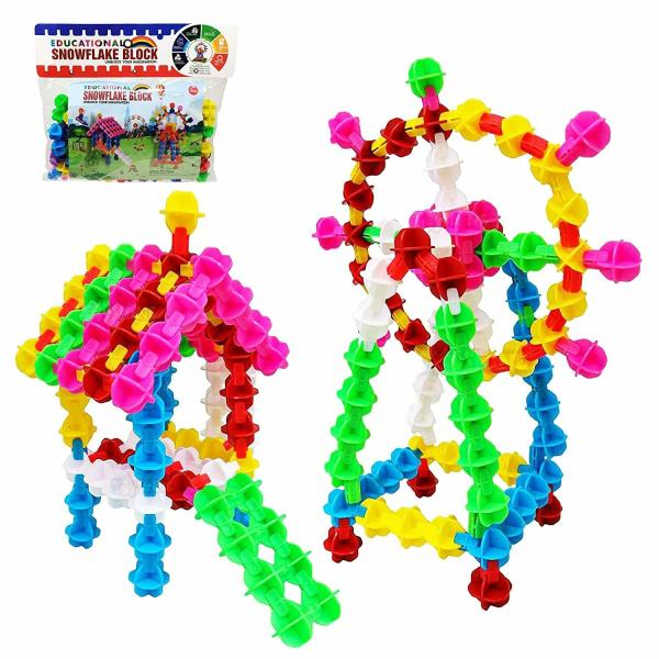 Parteet Snowflakes Building Blocks Stem Learning Puzzle Toys for Kids ...