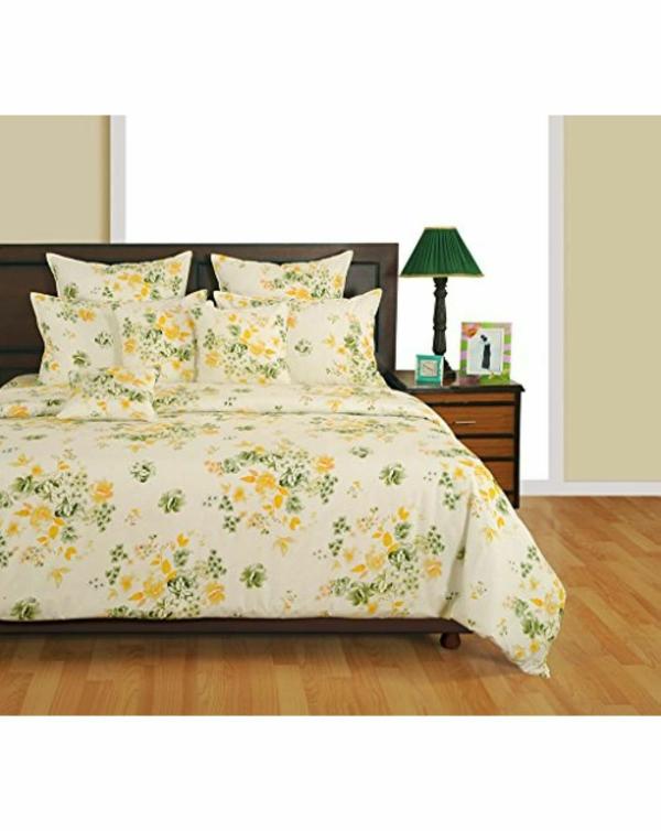 Swayam Floral Design Cotton Double Bedsheet with 2 Pillow Covers (274.