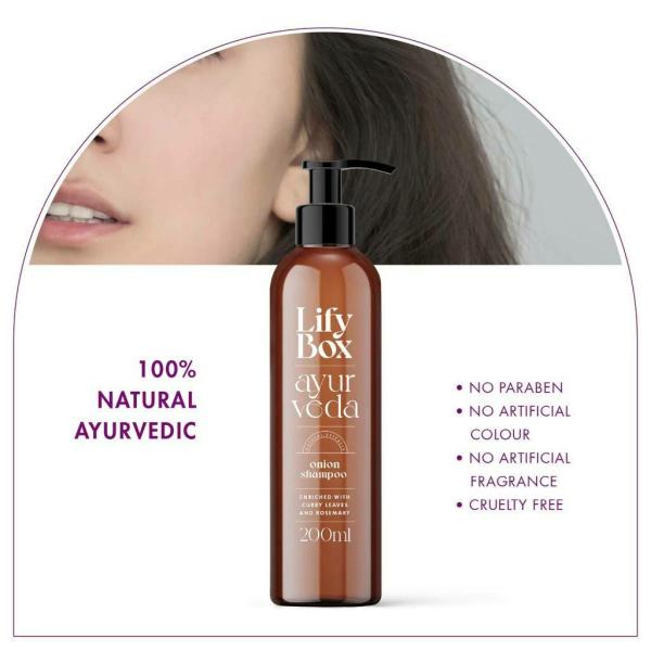Lify Box Onion Hair Shampoo with Curry Leaves & Rosemary 200 ml JioMart