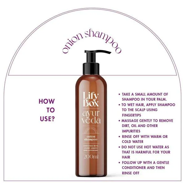Lify Box Onion Hair Shampoo with Curry Leaves & Rosemary 200 ml JioMart