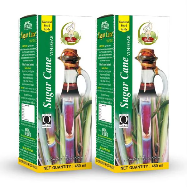 Basic Ayurveda Sugar Cane Vinegar With Mother 450 ml ,Pack of 3 JioMart