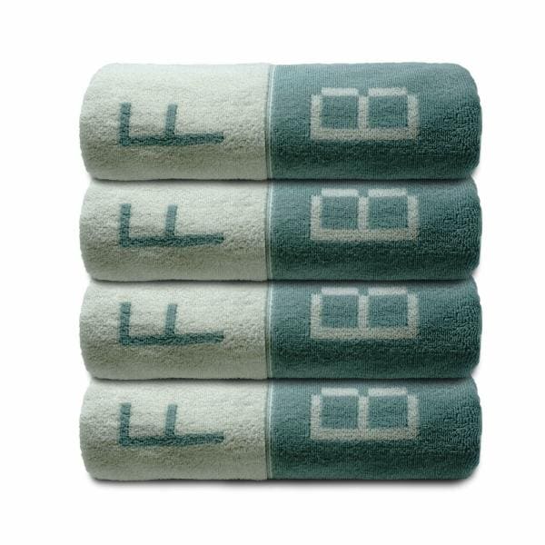 Midnight Blue Trident His & Her Premium 550 GSM 2 Pack Cotton Bath Towel Set