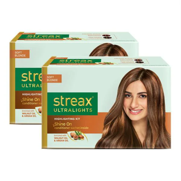 Streax Soft Blonde Highlights Kit For Men And Women, 60 Ml (Pack Of 2) -  JioMart