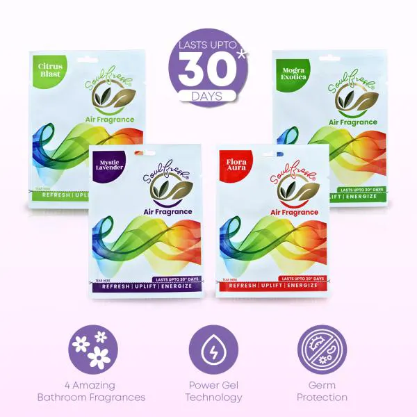 SOULFRESH Mystic Lavender Air Pocket, Air Freshener Bathroom and