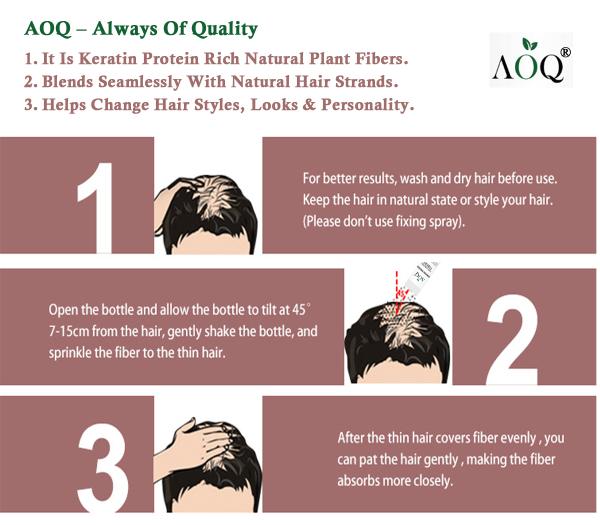 AOQ Hair Building Fibers For Hair Loss Concealer & Instant Styling Natural  Black Color 1 Unit - JioMart