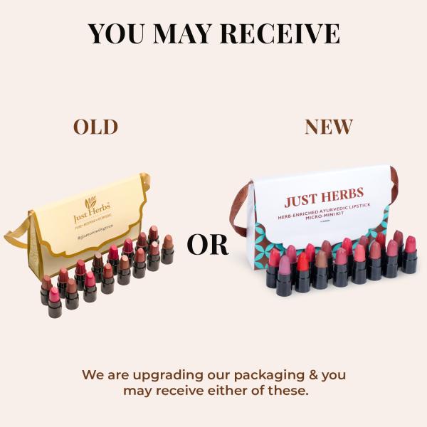 Just Herbs Ayurvedic Lipstick MicroMini Trial Kit 38gm (Multicolor, 38