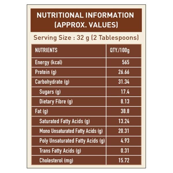 MuscleBlaze High Protein Natural Peanut Butter, 750 g Dark Chocolate