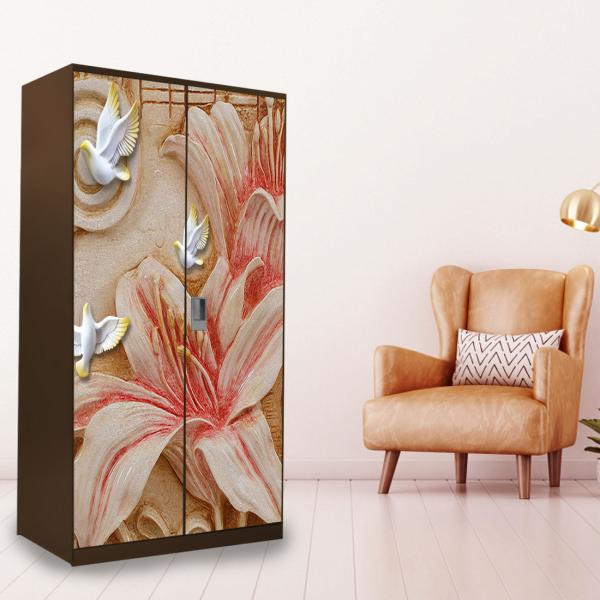 WallWear Almirah Stickers Self Adhesive Almirah Door Sticker