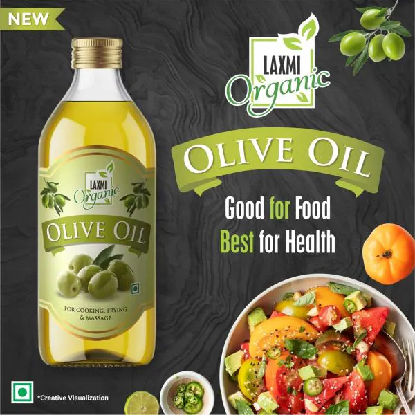 Laxmi Organic OLIVE OIL Edible 500 ML Jaitun Oil Cold Pressed Oil
