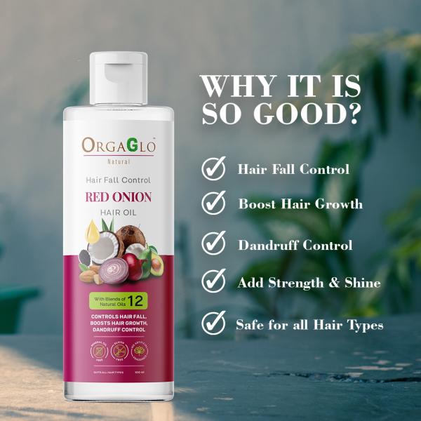 Orgaglo Natural Red Onion Complete Hair Care Kit for Hair Fall Control &  Hair Regrowth - JioMart