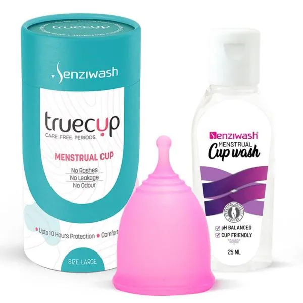 Senziwash Truecup Large Reusable Menstrual Cup & Natural Menstrual Cup