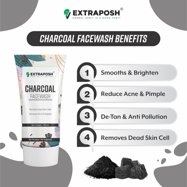 Extraposh Charcoal Face Wash For Anti Pimple( Pack Of 2) JioMart