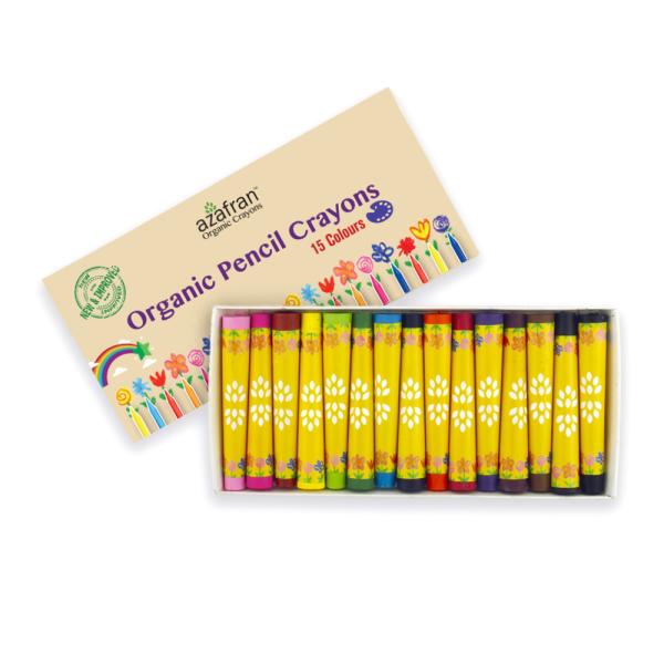 Organic Pencil Crayons (15 colors) JioMart