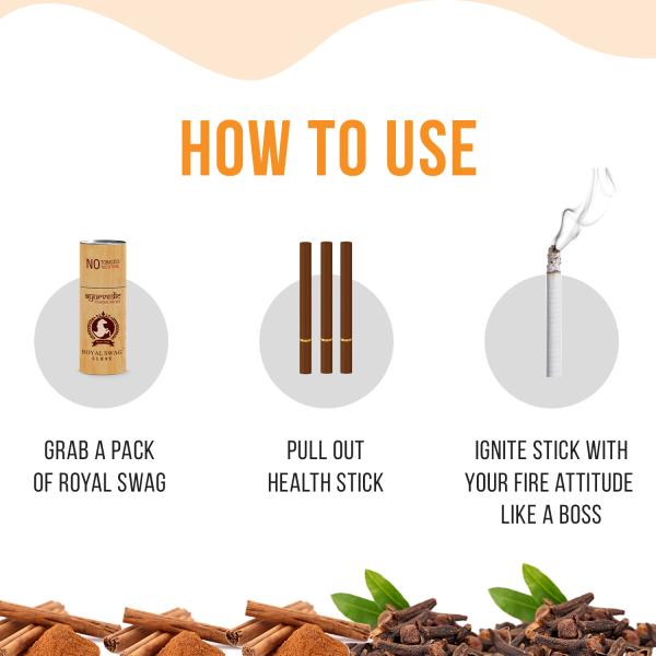 ROYAL SWAG Ayurvedic & Herbal Cigarette, Clove Flavour Smoke for