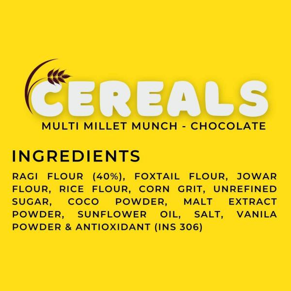 Born Reborn Chocolate Millet Munch Breakfast Cereal No Maida, No Wheat