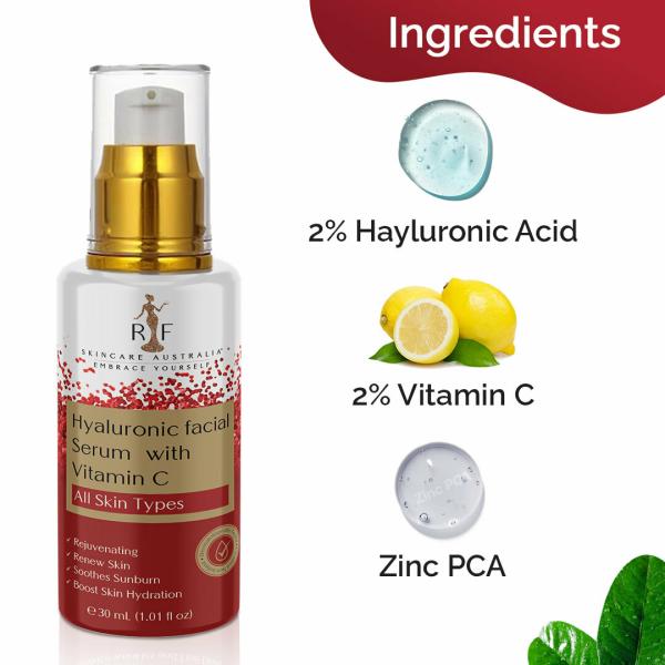 RF Skincare, Australia 2 Hyaluronic Acid Face Serum with Rich Vitamin