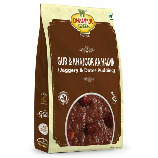 Dhampur Graeen Gur & Khajoor ka Halwa 300g, Khajur, Jaggery Dates