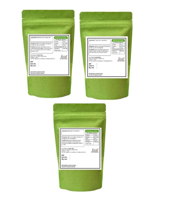 foodfrillz Rosemary, Thyme and Basil Herb for seasoning, 35 g each