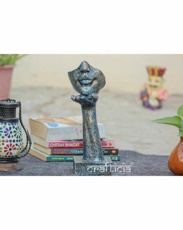 Crafticia Resin Thinker Human Face Sculptures Thinking Head Showpieces Creative Abstract Design