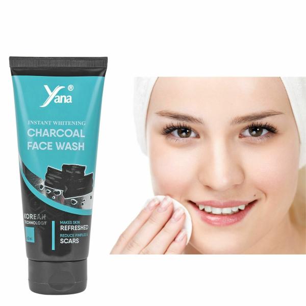 YANA CHARCOAL INSTANT WHITENING FACE WASHFOR WOMEN WITH COOLING EFFECT