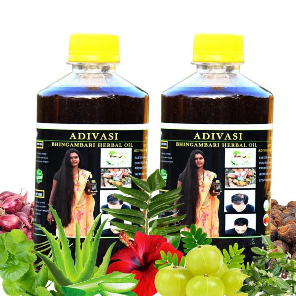 Adi Sri Maruthi Adivasi Bhringambari Herbal Hair Oil For Growth And Anti  Hairfall Control 250 Ml Each - JioMart