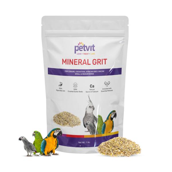 Petvit Mineral Bird's Grit with Oyster Shell Zinc Sulfate,Copper