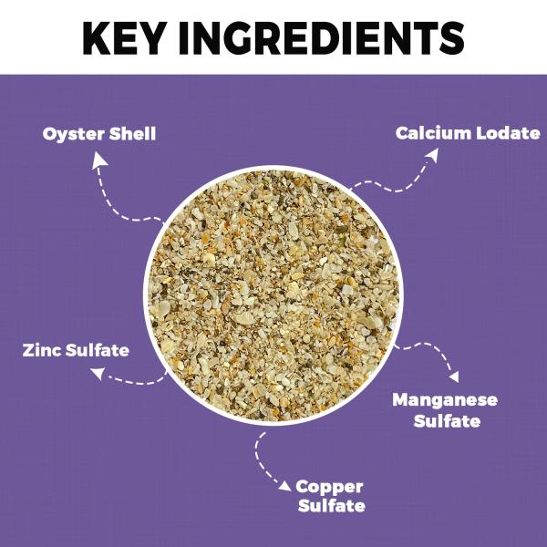 Petvit Mineral Bird's Grit with Oyster Shell Zinc Sulfate,Copper