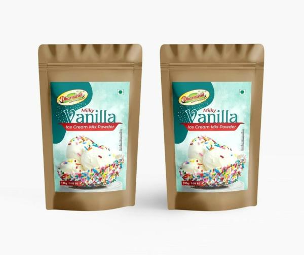 Dharmasut Vanilla Instant Ice Cream Mix Powder, 150 G Each (Pack Of 2