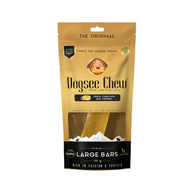 Dogsee Chew Turmeric Large Bars100 Natural Himalayan Vegetarian Yak Chew Sticks130gm JioMart