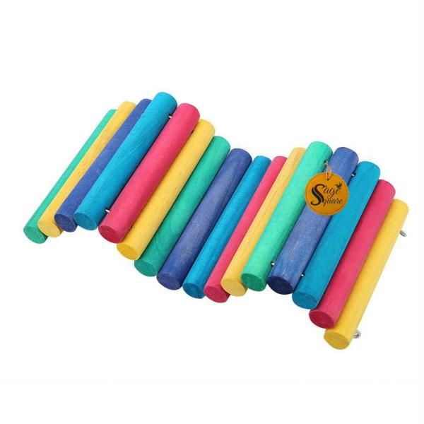 Sage Square Raindow Wooden Suspension Bend Bridge Cum Hide House Cum