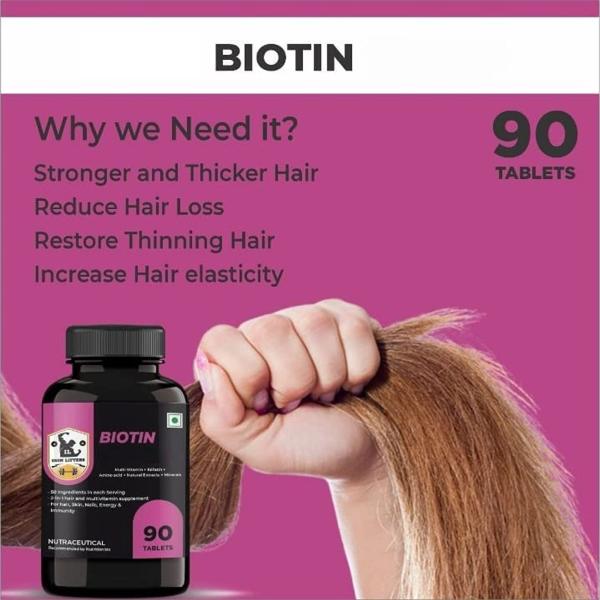 GROLET Supplement Powder Biotin Flovor for Hair Growth, Glowing Skin and  Healthy Nails 90 Tablets - JioMart