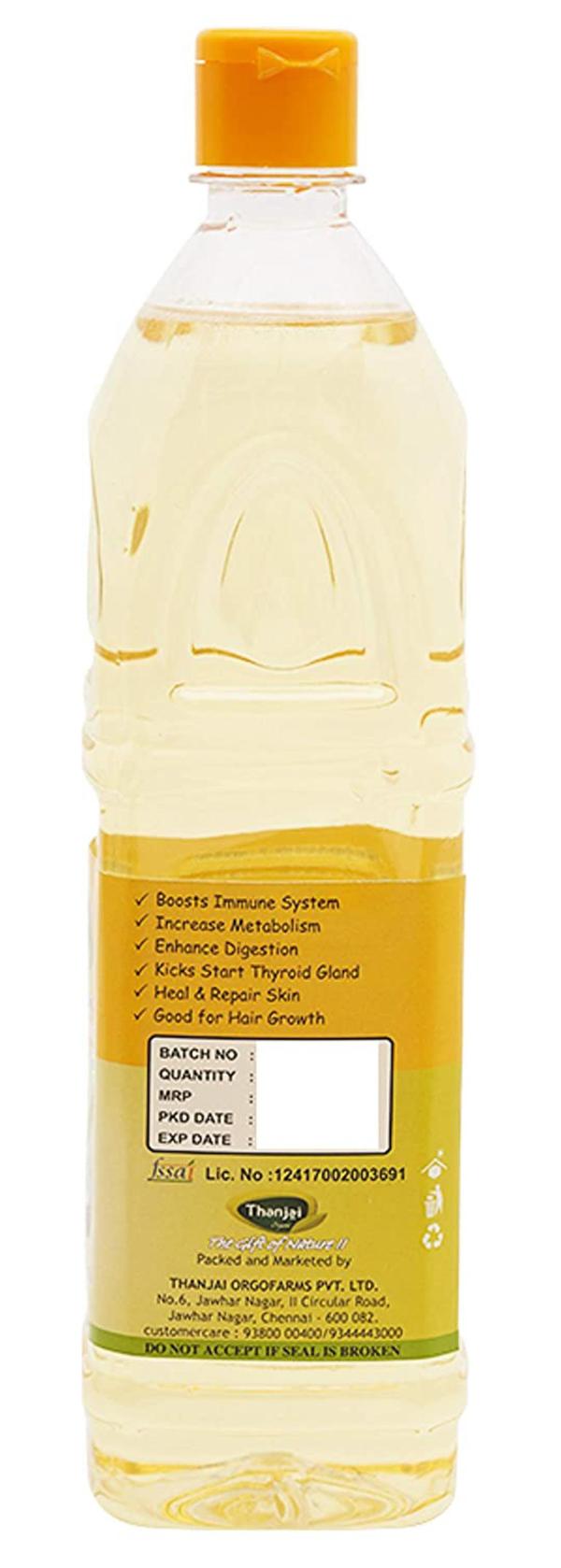 Thanjai Natural Cold pressed Coconut Oil 1L JioMart