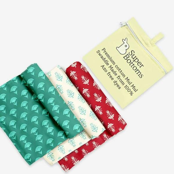 SuperBottoms Cotton Full XL Swaddle Wrap (Pack of 3) JioMart