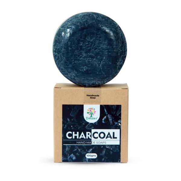 Dmary Activated Charcoal Handmade Soap For Dry And Dull Skin, 100 Gm