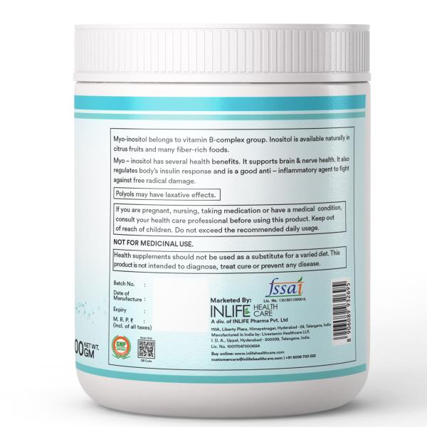 INLIFE Myo Inositol Powder Supplement 2000mg for PCOS, Helps Manage