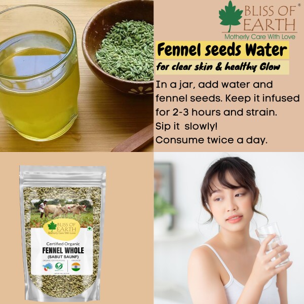 Bliss of Earth Certified Organic Fennel seed ( Saunf) Indian Spice