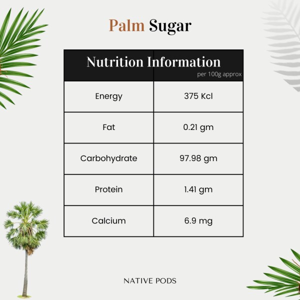 Native Pods Palm Jaggery Powder 250gm Palm Sugar A Vegan Organic Low