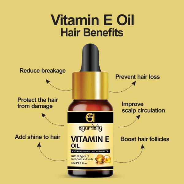 Ayurdaily Pure Vitamin E Oil 100% Natural Therapeutic Grade for all type  Face and Nails (15 ml) - JioMart