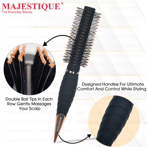 MAJESTIQUE Round Brush Hair Brush for Blow Drying Detangling Brush Wet