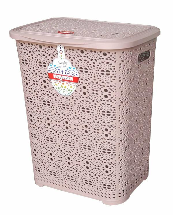 Nayasa Flower Design Laundry Basket Medium JioMart