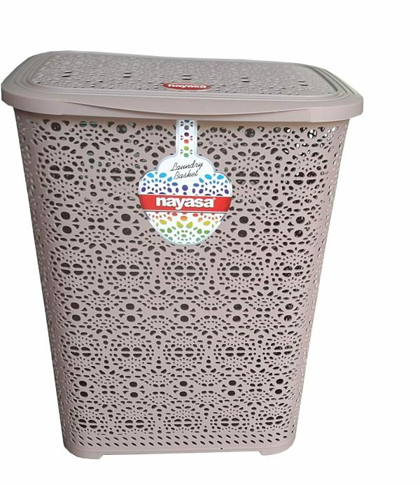 Nayasa Flower Design Laundry Basket Medium JioMart