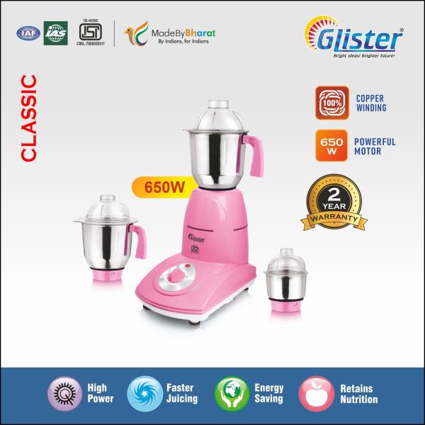 GLISTER CLASSIC 650W ISI REGULAR MIXER GRINDER JioMart