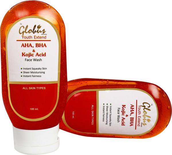 Globus Aha, Bha And Kojic Acid All Skin Type Face Wash, 100 Ml JioMart