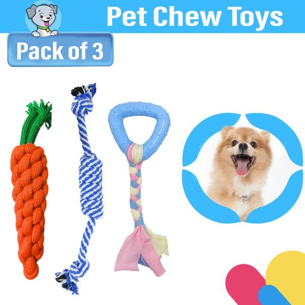 Emily Pets AllinOne Set, Dog Toys Pack for Puppies & Dogs (Color May