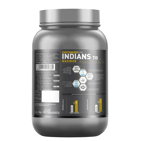 MuscleBlaze Biozyme Performance Whey Protein, Labdoor USA Certified (Rich Chocolate, 850 g \ 1.8